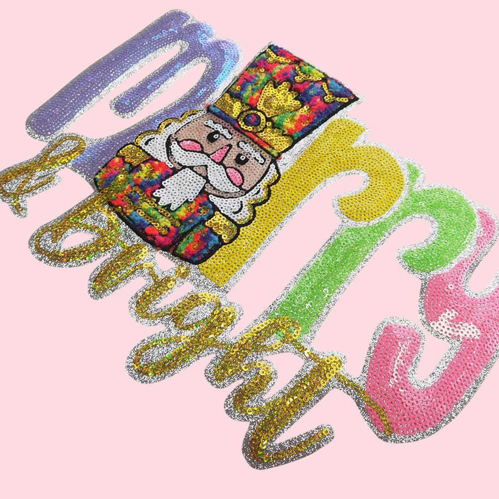 Merry & Bright Nutcracker Sequin Patch